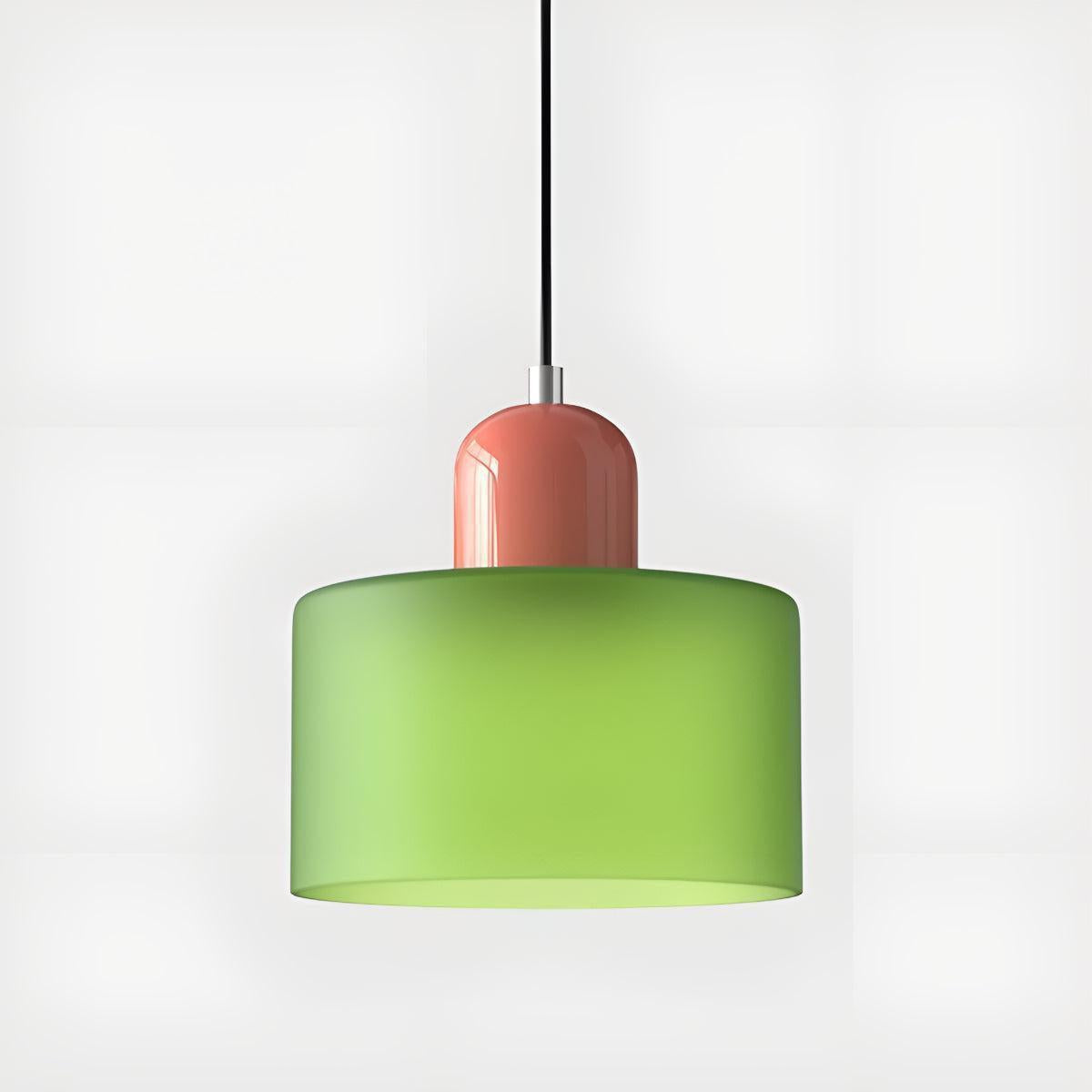Bauhaus Styled Pendant Lighting With Decorative Hanging Glass Shade