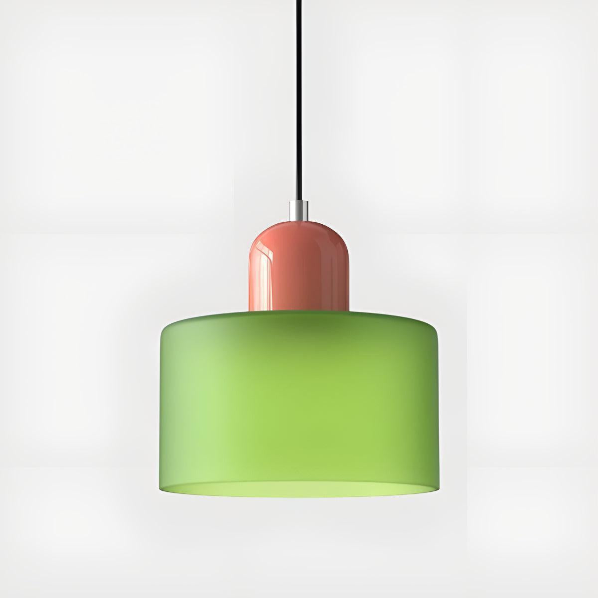 Bauhaus Styled Pendant Lighting With Decorative Hanging Glass Shade
