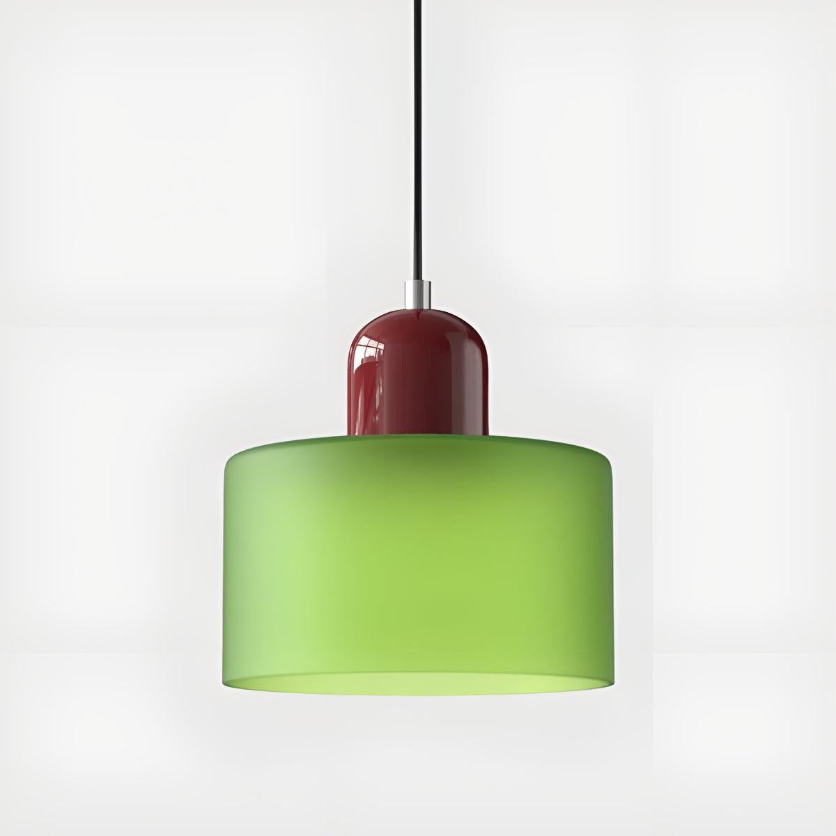 Bauhaus Styled Pendant Lighting With Decorative Hanging Glass Shade