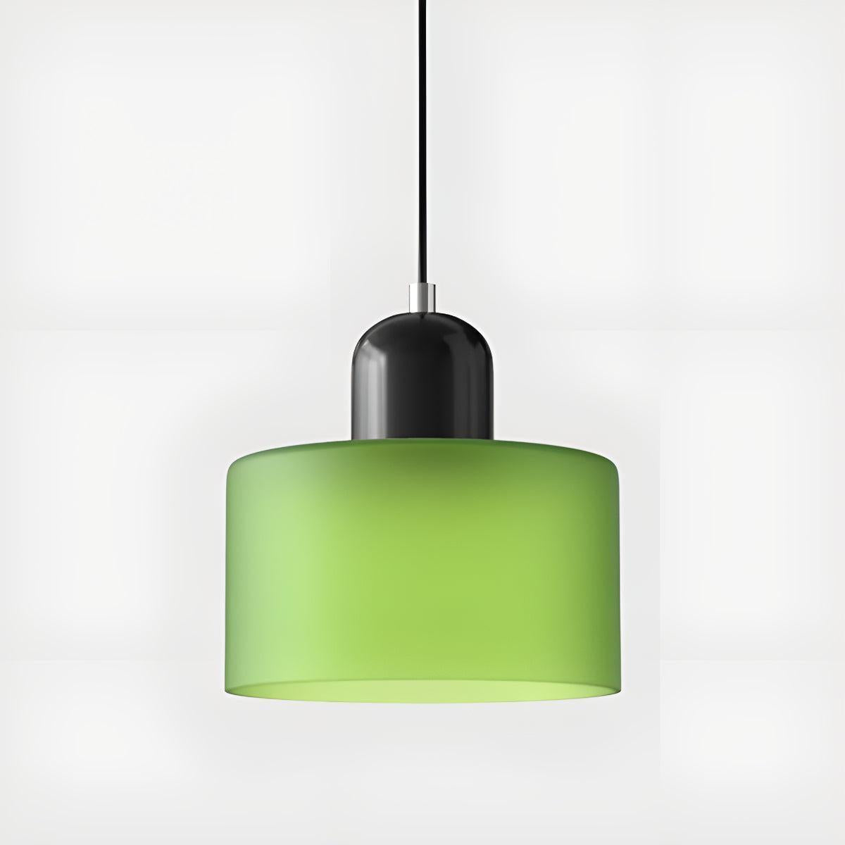 Bauhaus Styled Pendant Lighting With Decorative Hanging Glass Shade