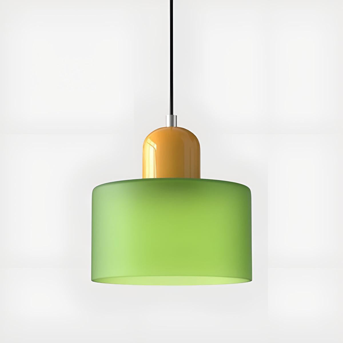 Bauhaus Styled Pendant Lighting With Decorative Hanging Glass Shade
