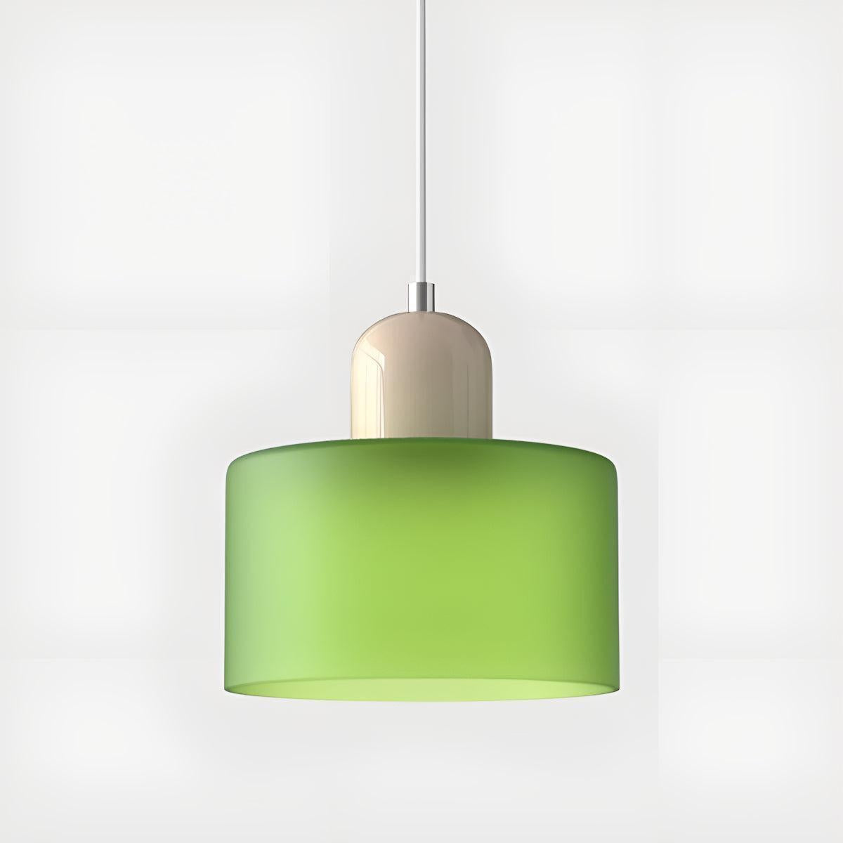 Bauhaus Styled Pendant Lighting With Decorative Hanging Glass Shade