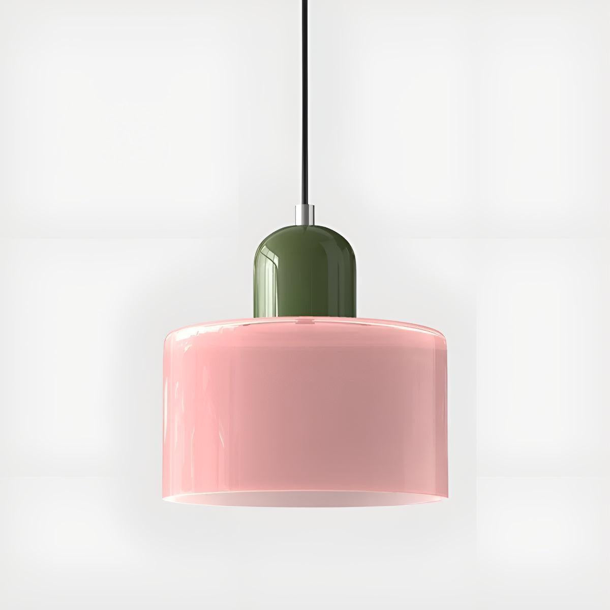 Bauhaus Styled Pendant Lighting With Decorative Hanging Glass Shade