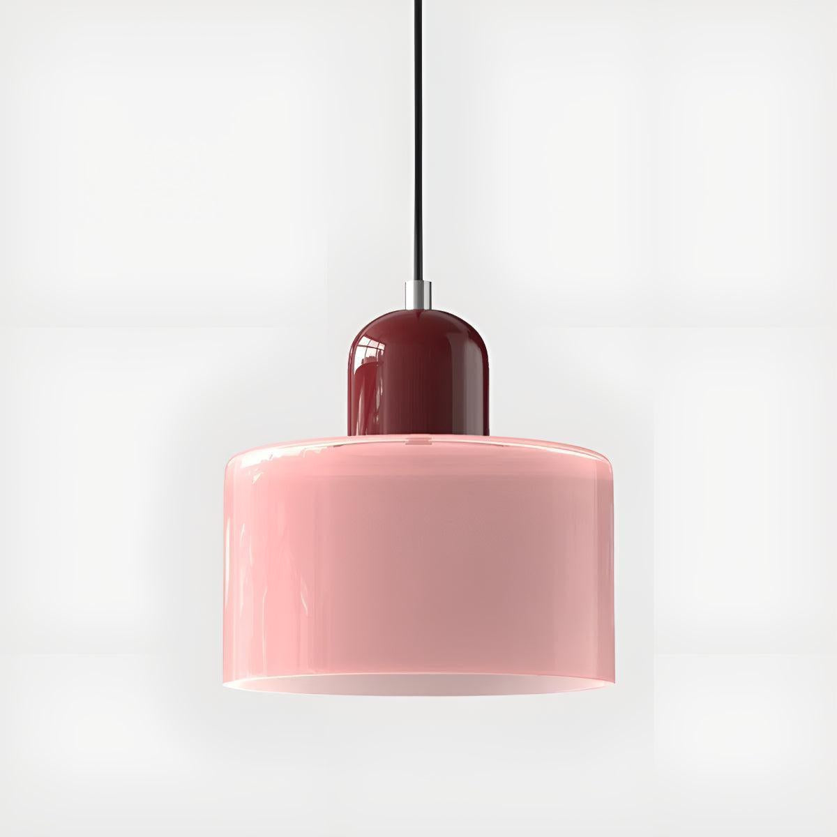 Bauhaus Styled Pendant Lighting With Decorative Hanging Glass Shade