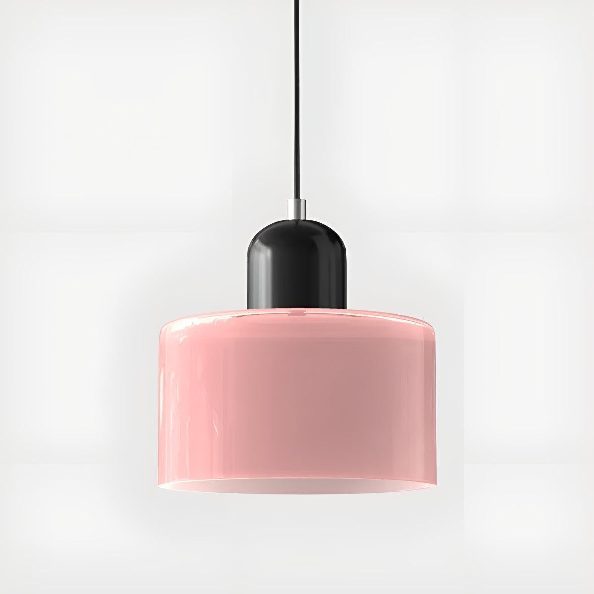 Bauhaus Styled Pendant Lighting With Decorative Hanging Glass Shade
