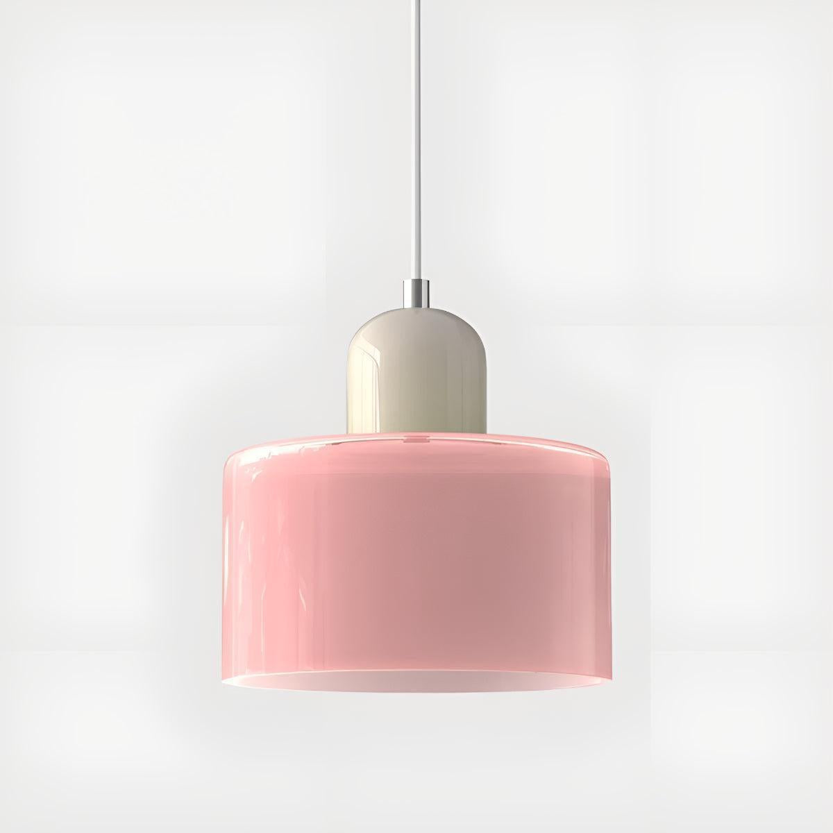 Bauhaus Styled Pendant Lighting With Decorative Hanging Glass Shade