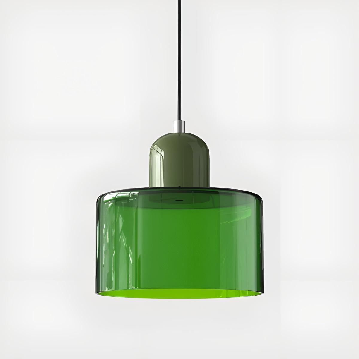 Bauhaus Styled Pendant Lighting With Decorative Hanging Glass Shade