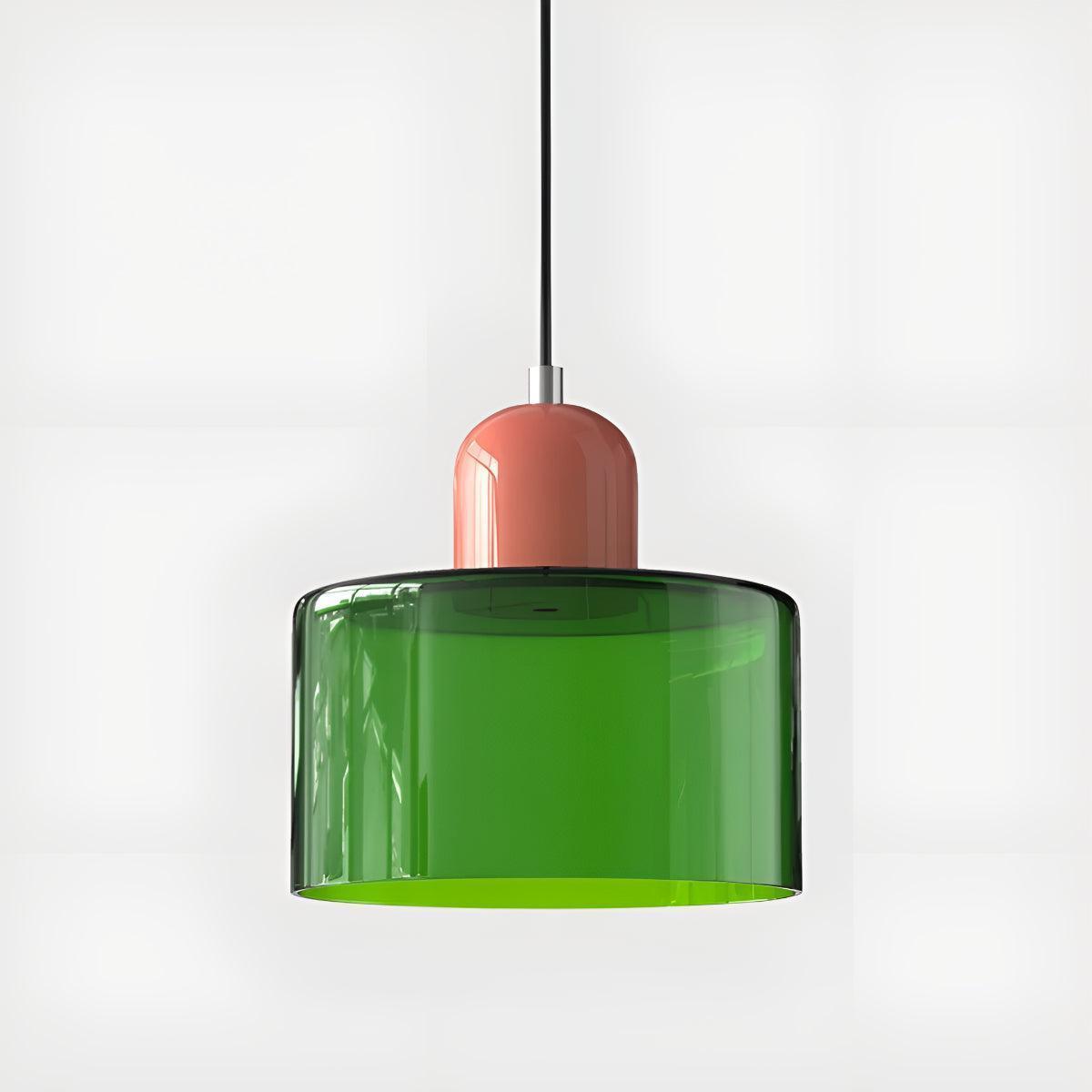 Bauhaus Styled Pendant Lighting With Decorative Hanging Glass Shade