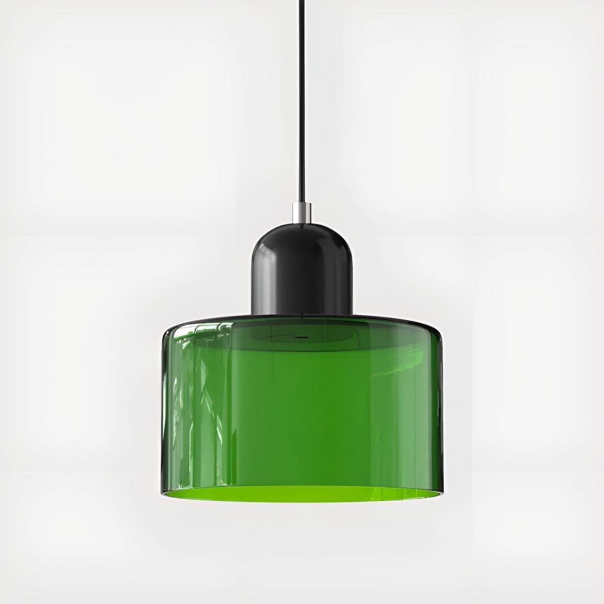 Bauhaus Styled Pendant Lighting With Decorative Hanging Glass Shade