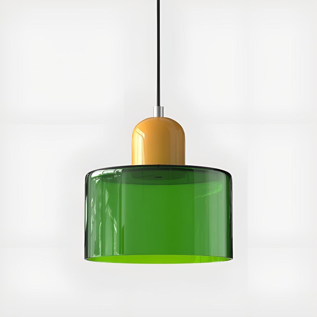 Bauhaus Styled Pendant Lighting With Decorative Hanging Glass Shade