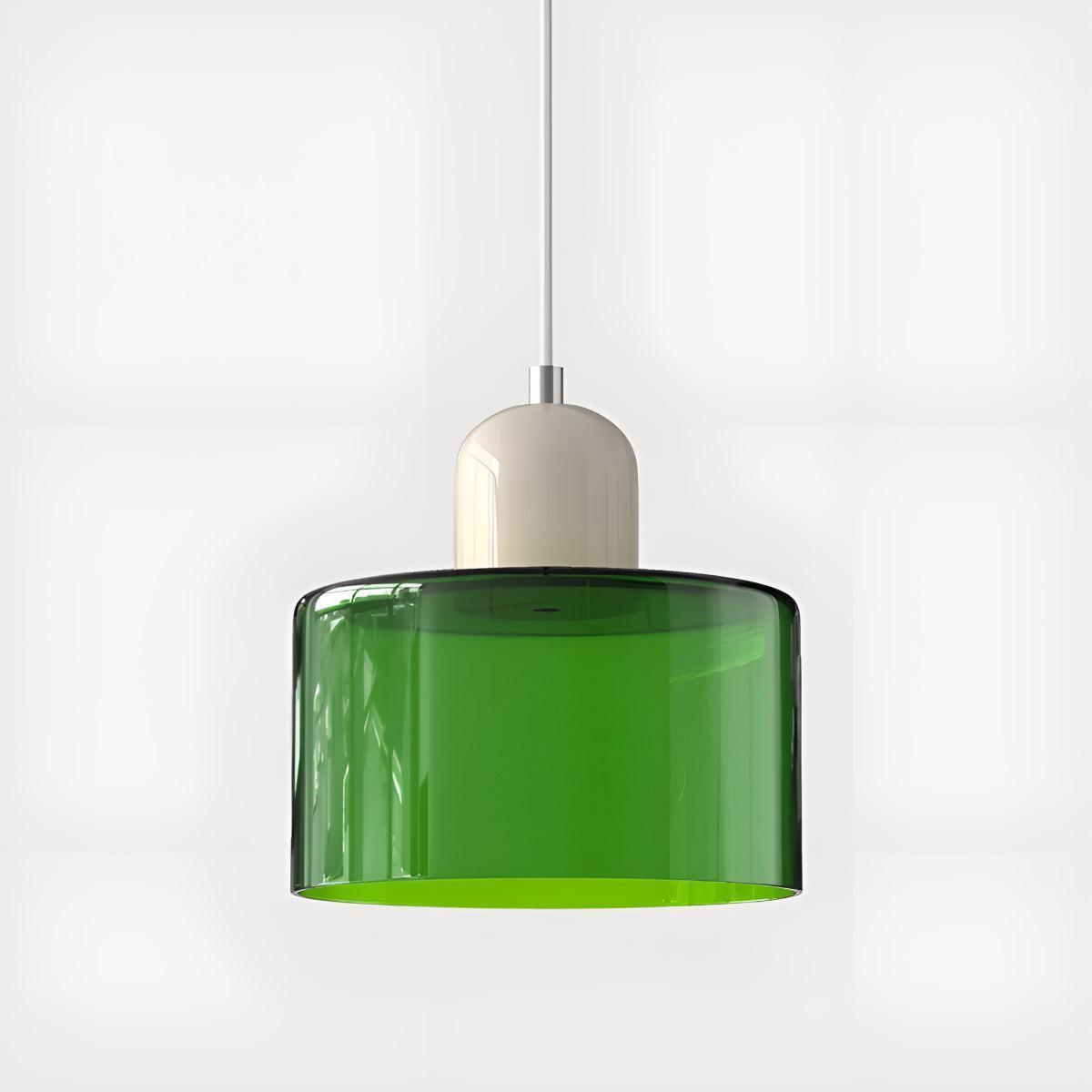 Bauhaus Styled Pendant Lighting With Decorative Hanging Glass Shade