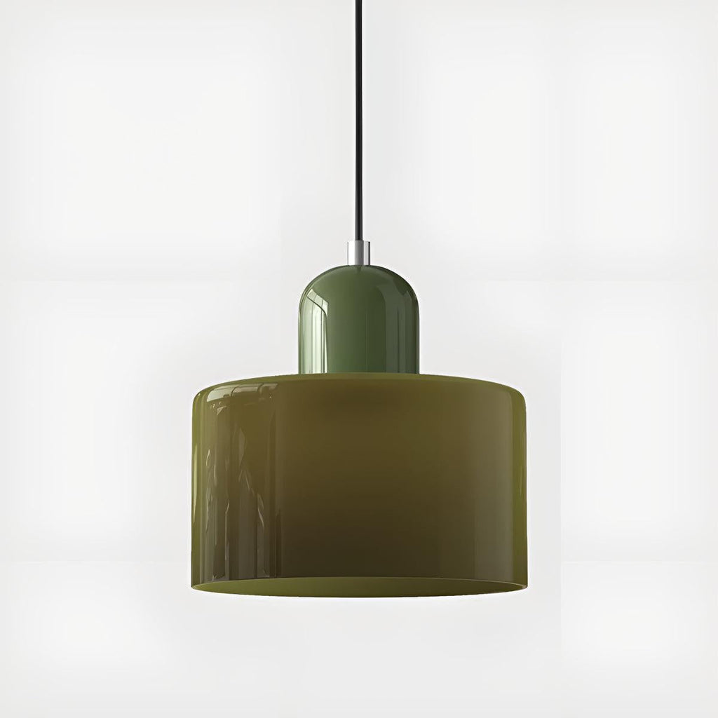 Bauhaus Styled Pendant Lighting With Decorative Hanging Glass Shade