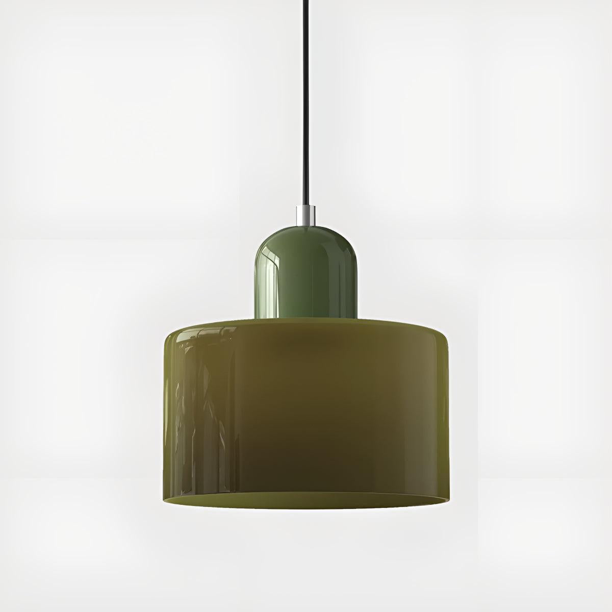 Bauhaus Styled Pendant Lighting With Decorative Hanging Glass Shade