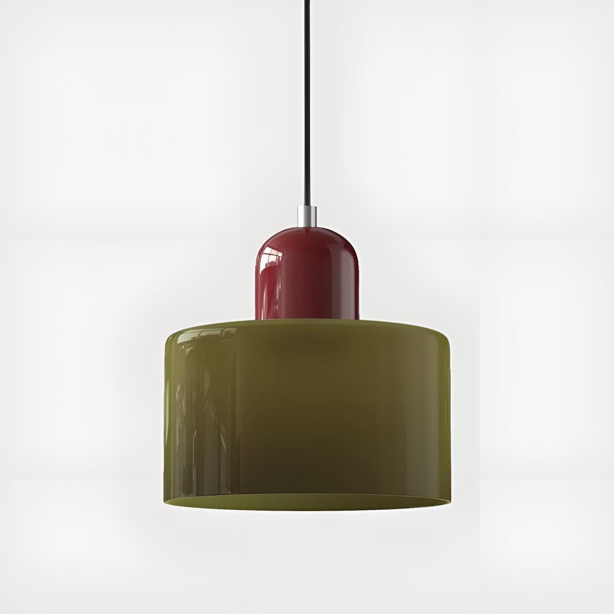Bauhaus Styled Pendant Lighting With Decorative Hanging Glass Shade