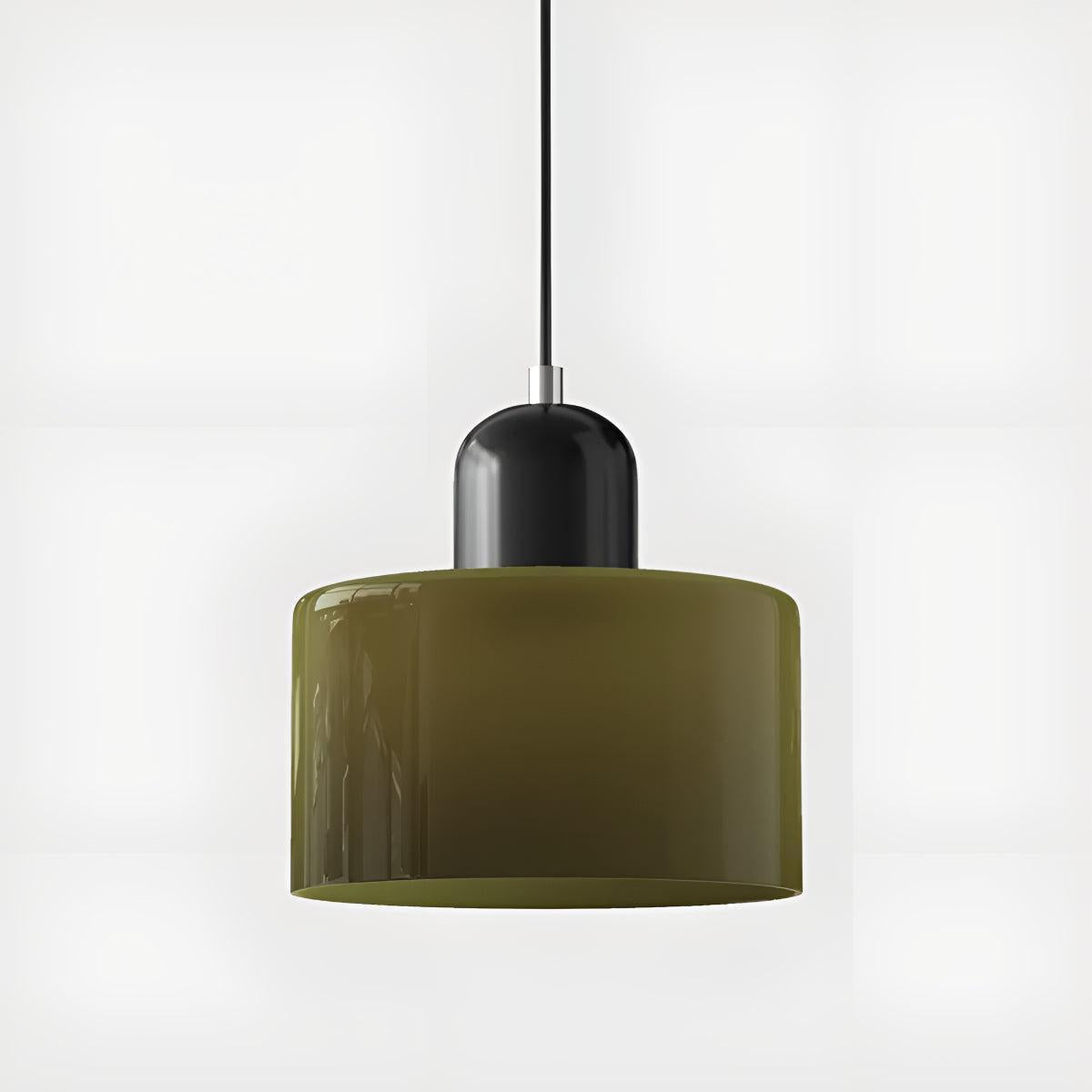 Bauhaus Styled Pendant Lighting With Decorative Hanging Glass Shade