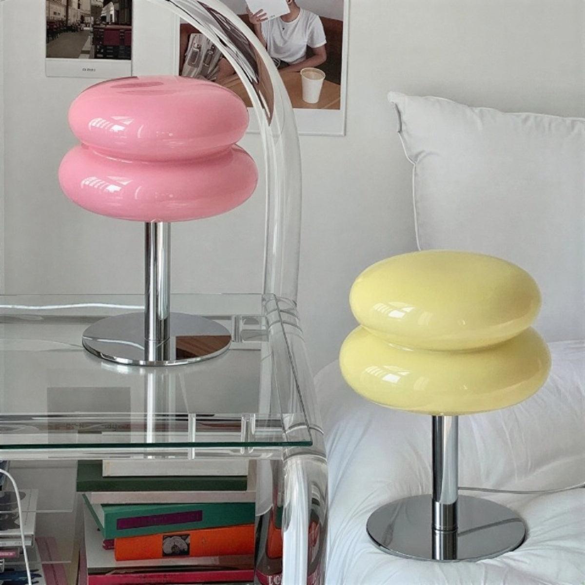 Bauhaus Table Light With Double Layered Silhouette Design
