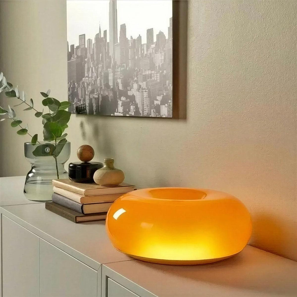 Bauhaus Wall Sconce And Table Lamp With Dimmable Donut Design