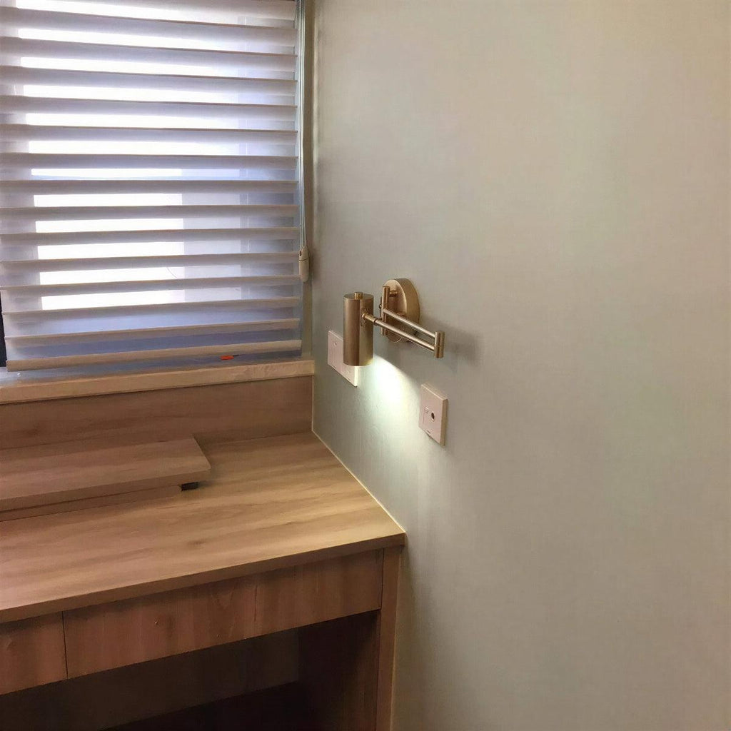 Bedside Wall Light With Adjustable Swing Arm For Reading