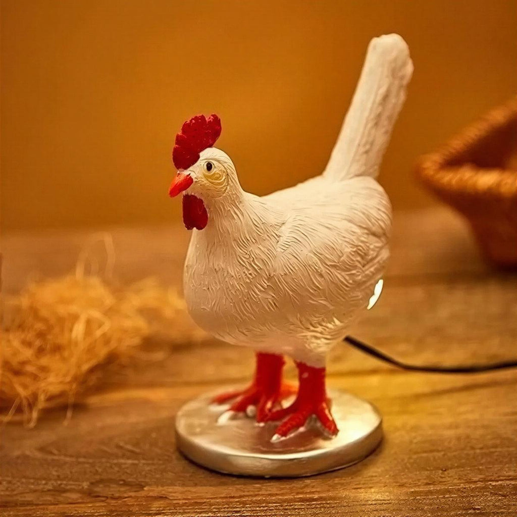 Chicken Styled Table Lamp With Egg Light