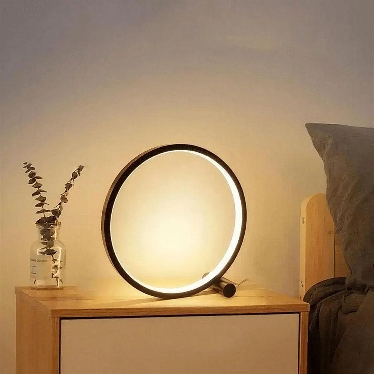 Circular LED Desk And Table Lamp With Dimmable Touch Design
