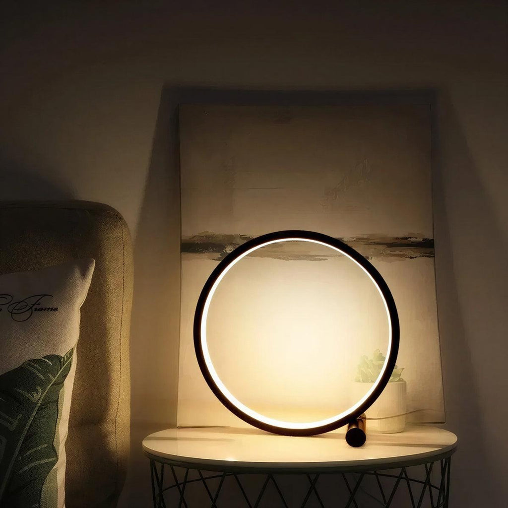 Circular LED Desk And Table Lamp With Dimmable Touch Design