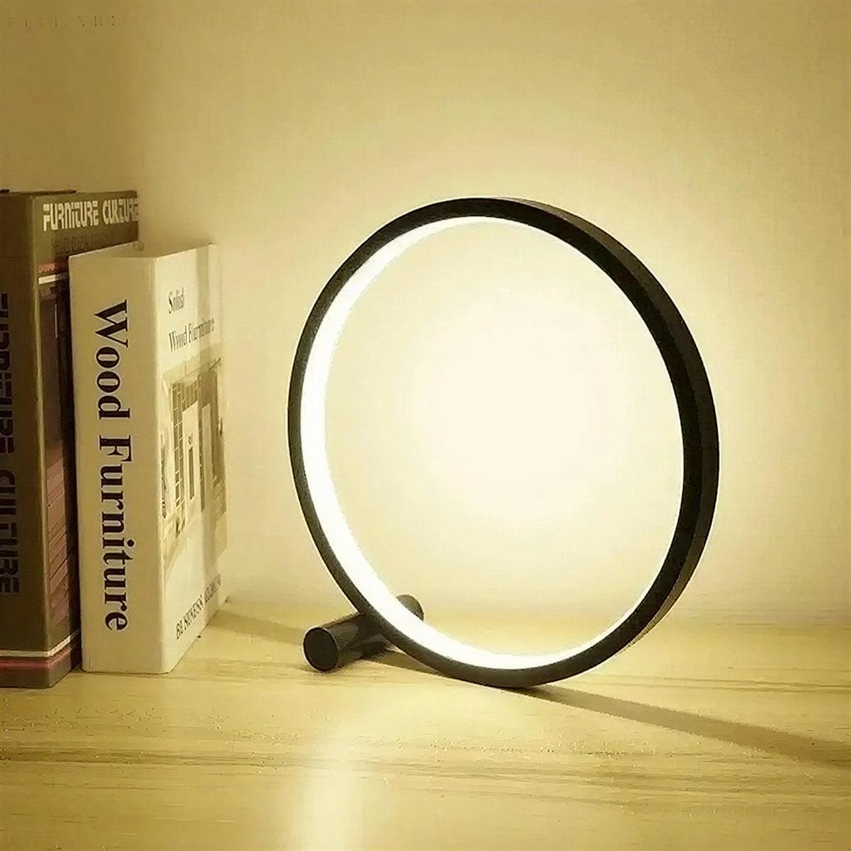 Circular LED Desk And Table Lamp With Dimmable Touch Design