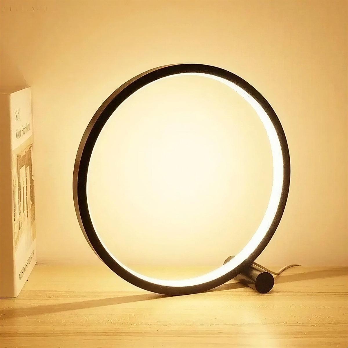 Circular LED Desk And Table Lamp With Dimmable Touch Design