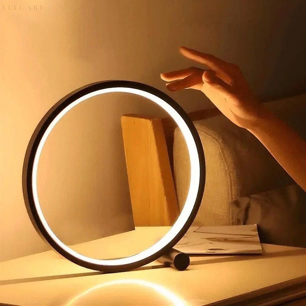 Circular LED Desk And Table Lamp With Dimmable Touch Design