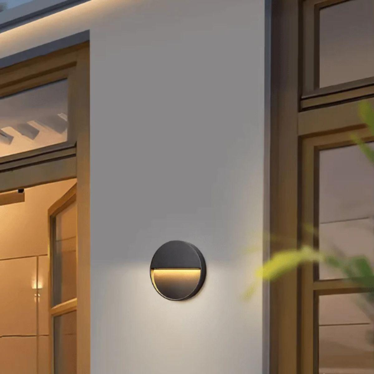 Circular Wall Mounted Sconce Light Fixture For Hallway And Staircase