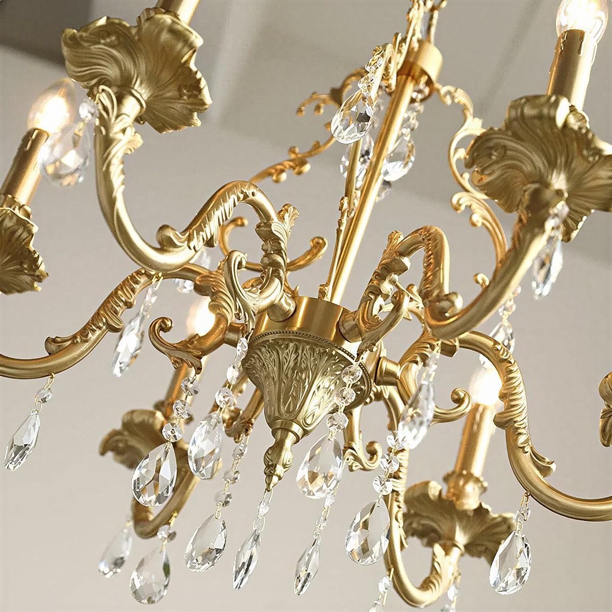 Classic Vintage Antique Crystal Chandelier Light For Dining Area