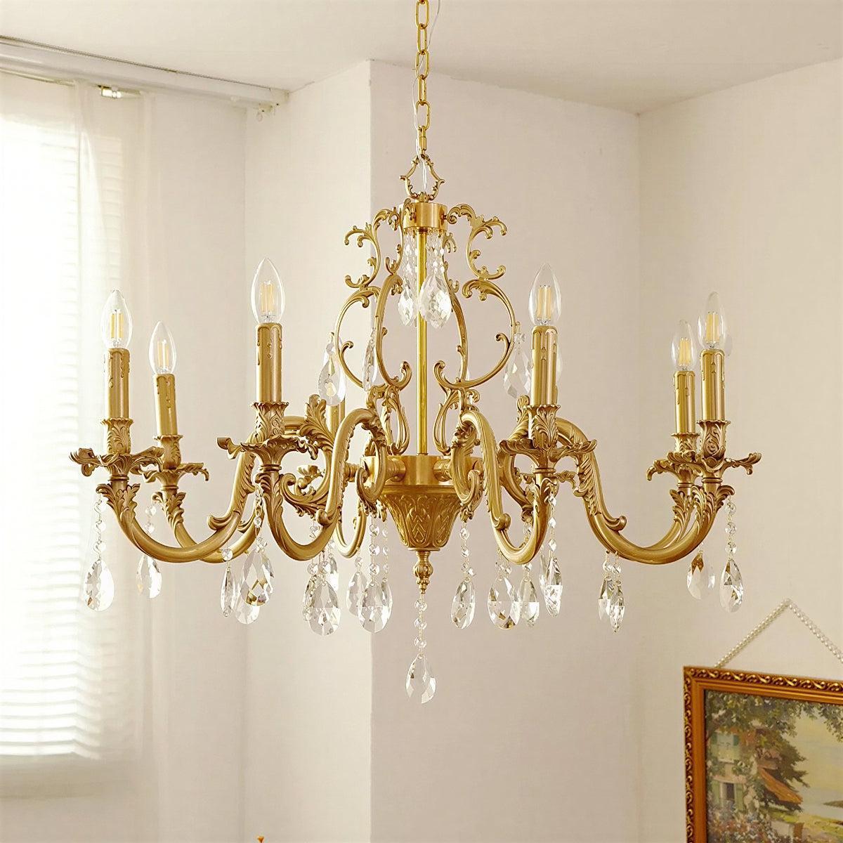 Classic Vintage Antique Crystal Chandelier Light For Dining Area