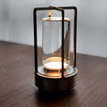 Clear Crystal Table Lamp With Rechargeable Battery And Touch Sensor