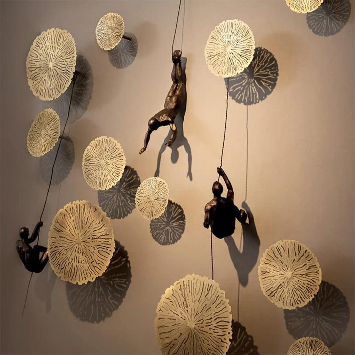 Climbing Hanging Man Figure Wall Art For Home Decor