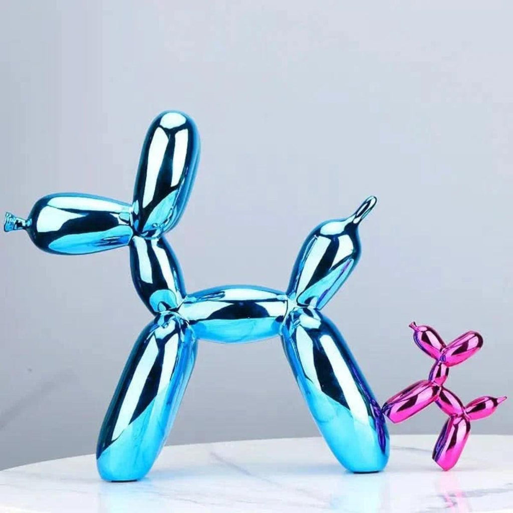 Contemporary Clown Balloon Dog Sculpture With Minimalistic Design