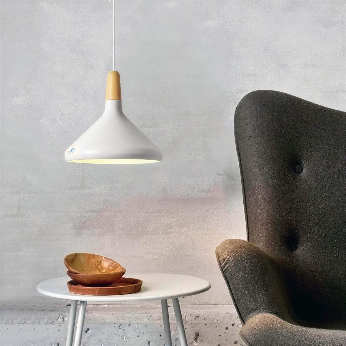 Creative Wooden Nordic Hanging Pendant Light Fixture For Kitchen Island And Dining Room Lighting