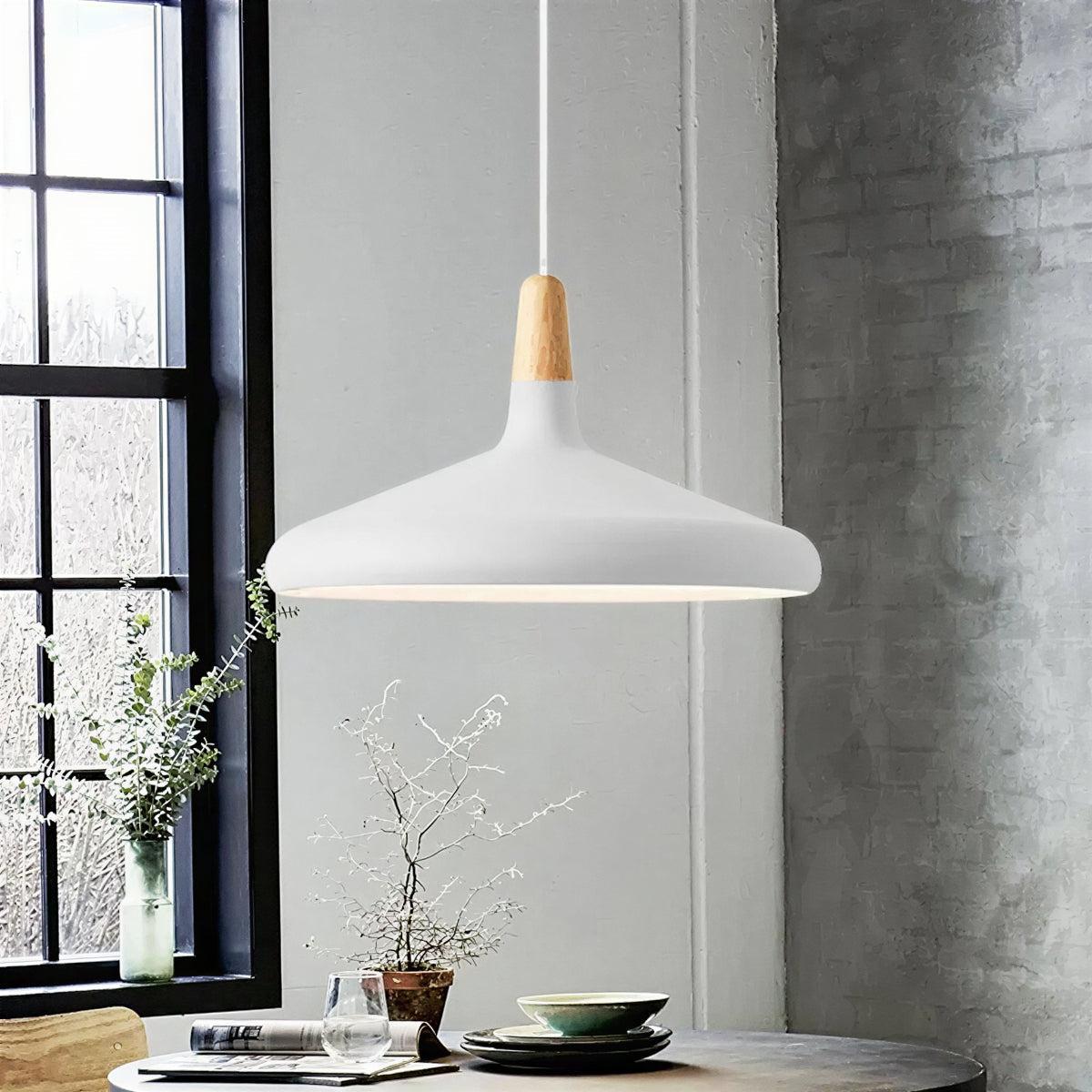 Creative Wooden Nordic Hanging Pendant Light Fixture For Kitchen Island And Dining Room Lighting