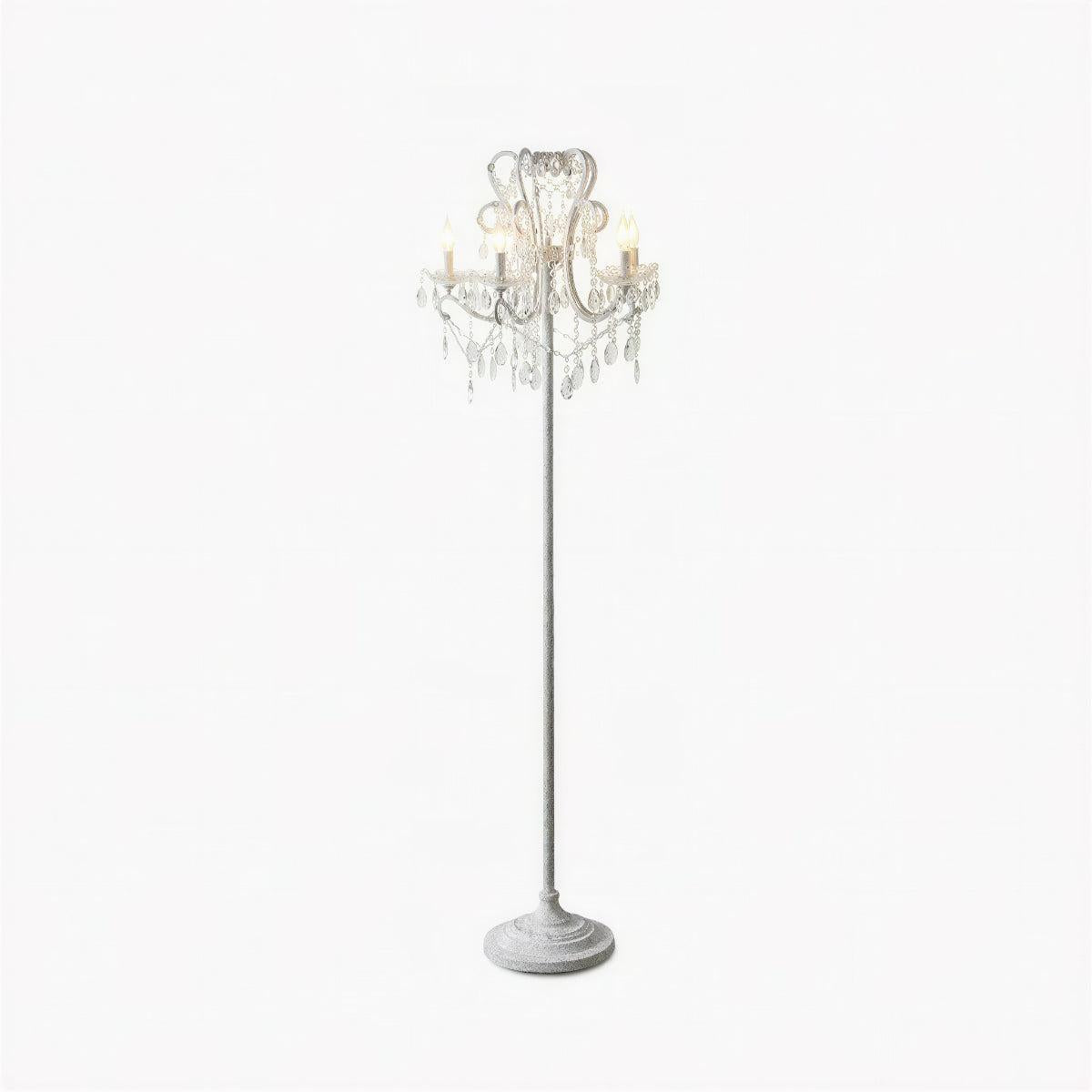 Crystal Floor Lamp For Living Room With Ornate Design
