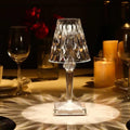 Crystal Styled Portable Rechargeable Cordless Table Lamp With Touch Dimmer Lighting Control