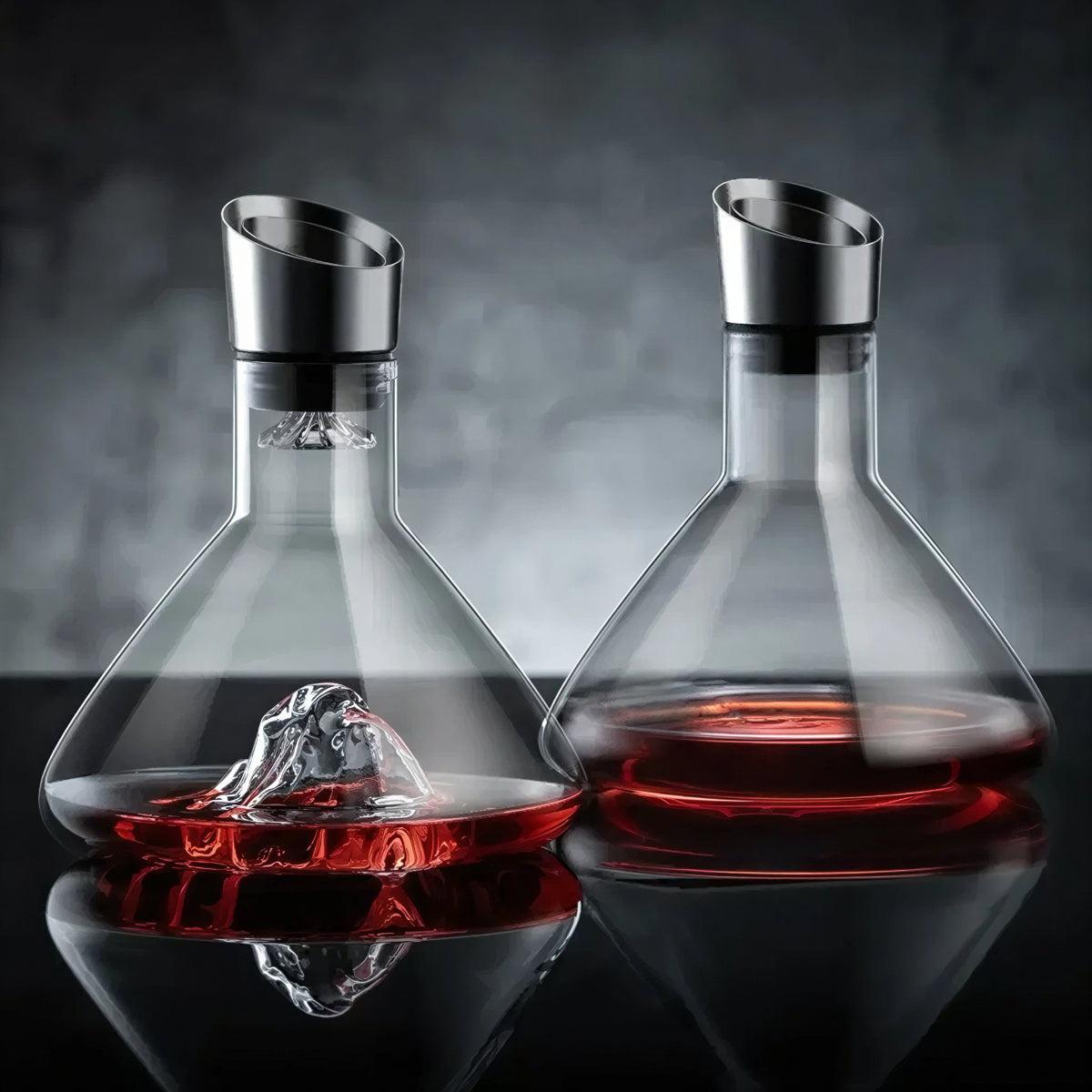 Crystal Wine Decanter Carafe With Aerator Iceberg Silhouette
