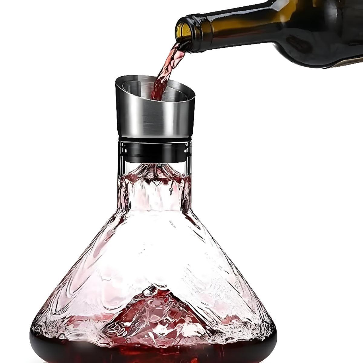Crystal Wine Decanter Carafe With Aerator Iceberg Silhouette
