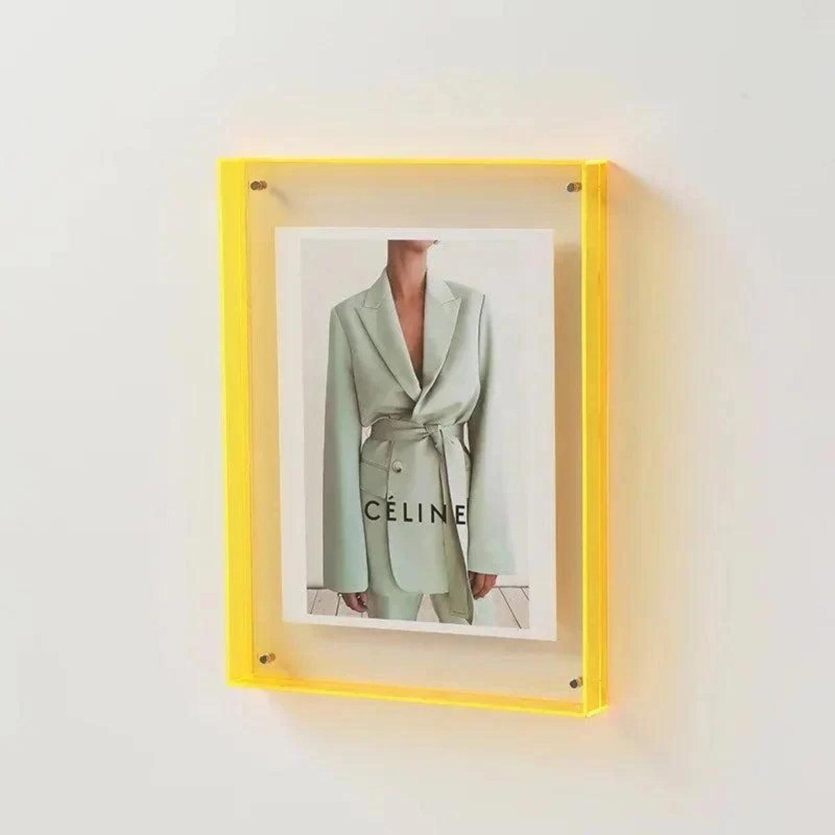 Custom Picture Frame With Bold Vibrant Edge For Photos And Poster Display