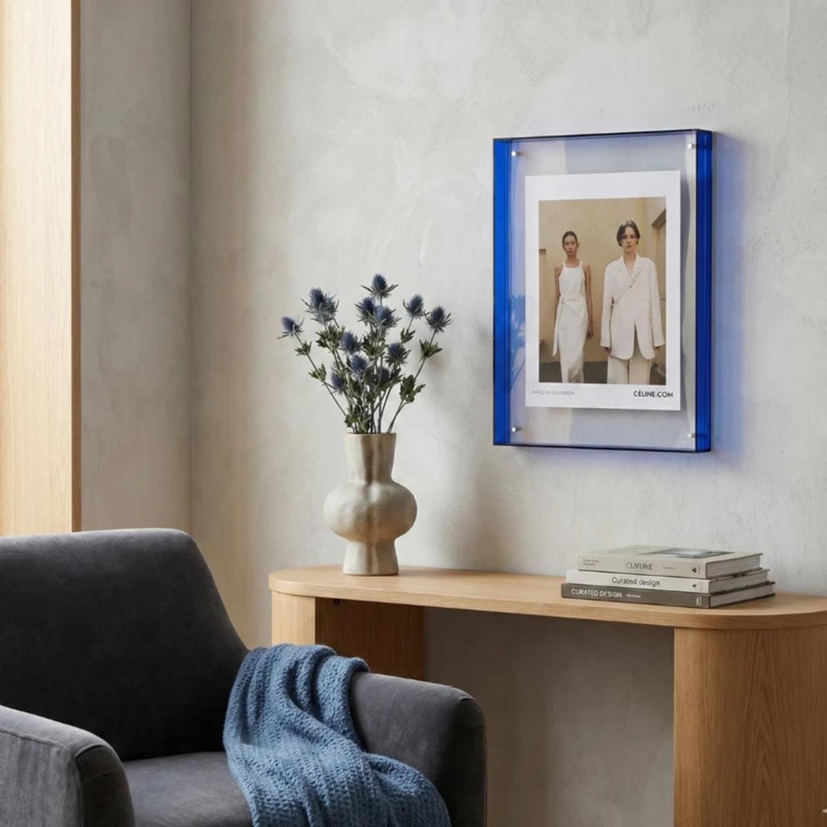 Custom Picture Frame With Bold Vibrant Edge For Photos And Poster Display