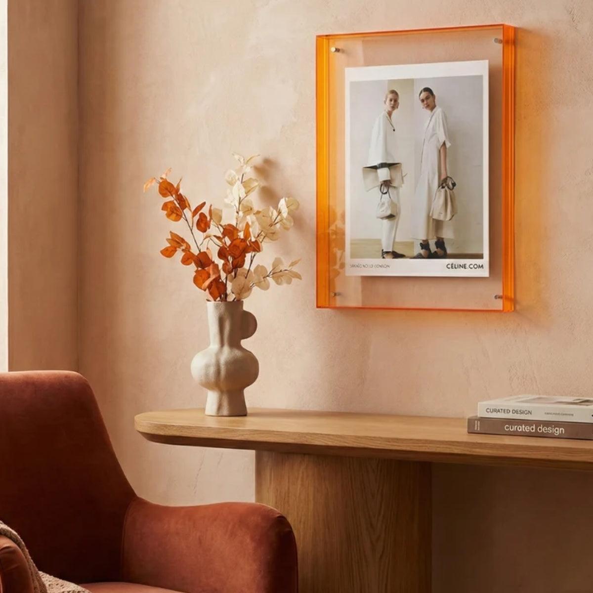 Custom Picture Frame With Bold Vibrant Edge For Photos And Poster Display