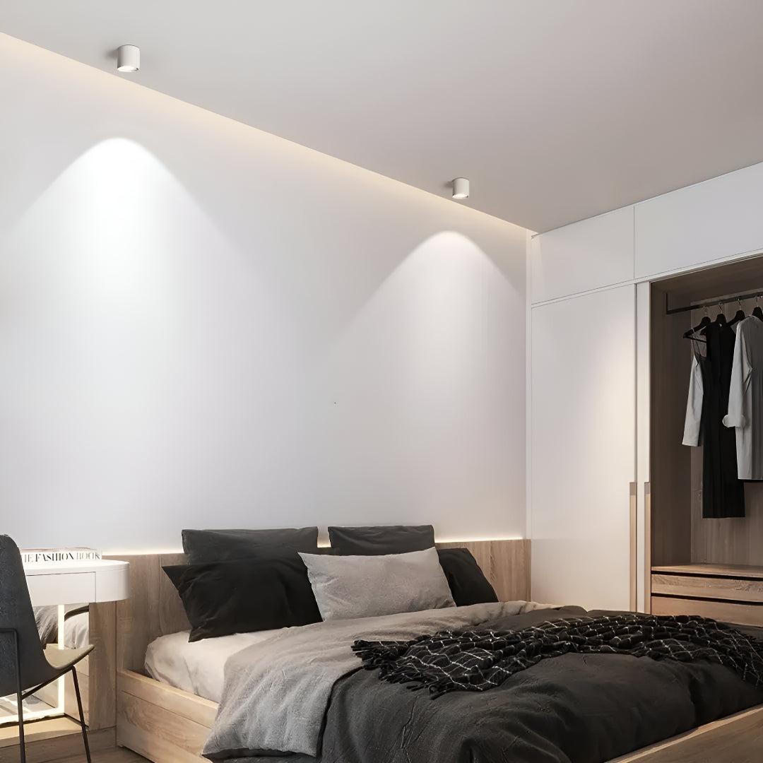 Cylindrical Recessed Ceiling Light Fixture For Spotlight Lighting