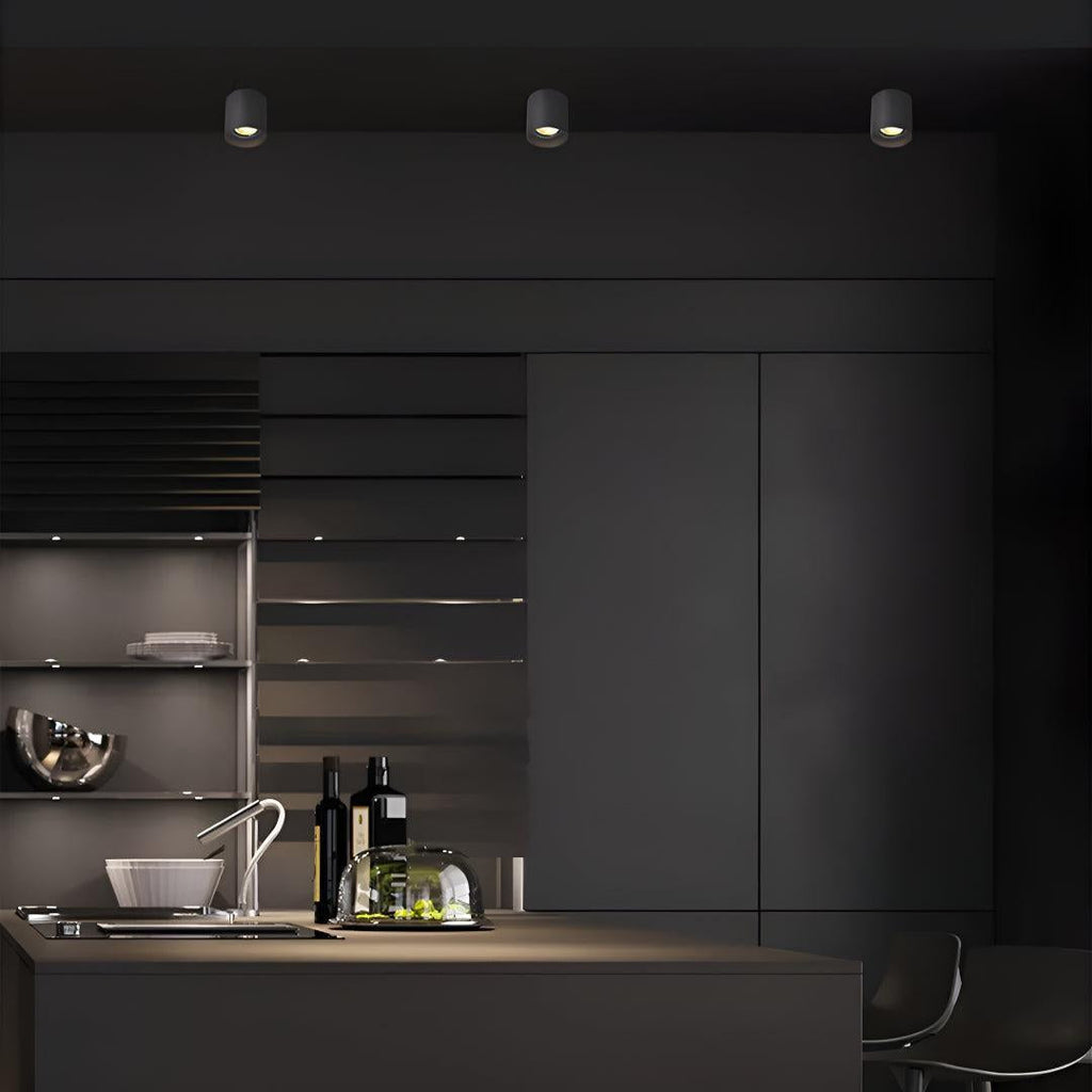 Cylindrical Recessed Ceiling Light Fixture For Spotlight Lighting