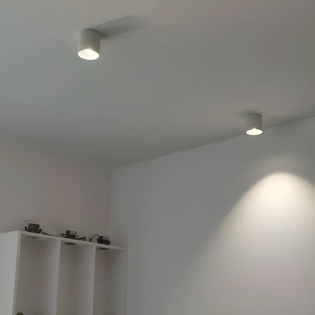 Cylindrical Recessed Ceiling Light Fixture For Spotlight Lighting
