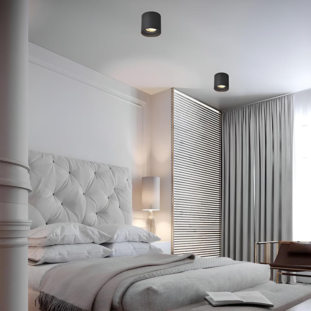 Cylindrical Recessed Ceiling Light Fixture For Spotlight Lighting