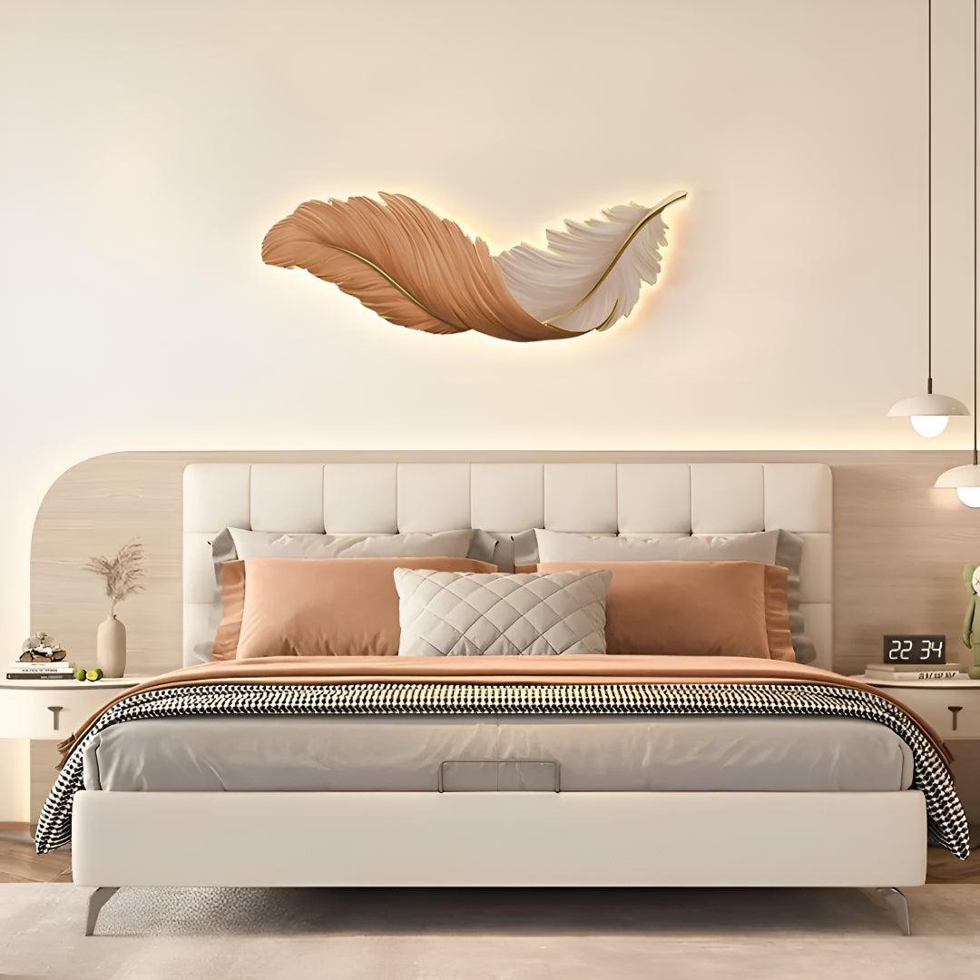 Decorative Feather In The Wind Wall Sconce With Artistic Illumination