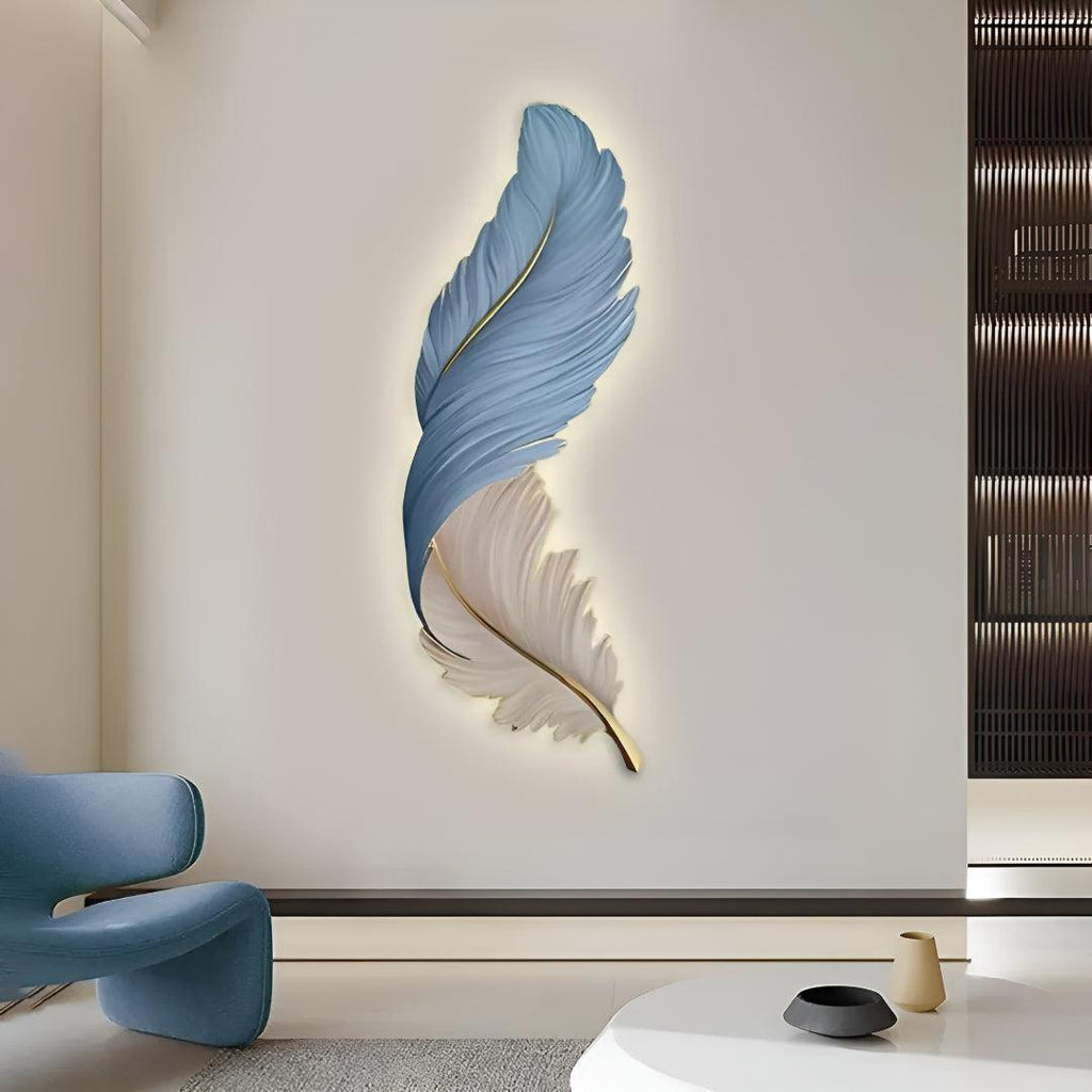 Decorative Feather In The Wind Wall Sconce With Artistic Illumination