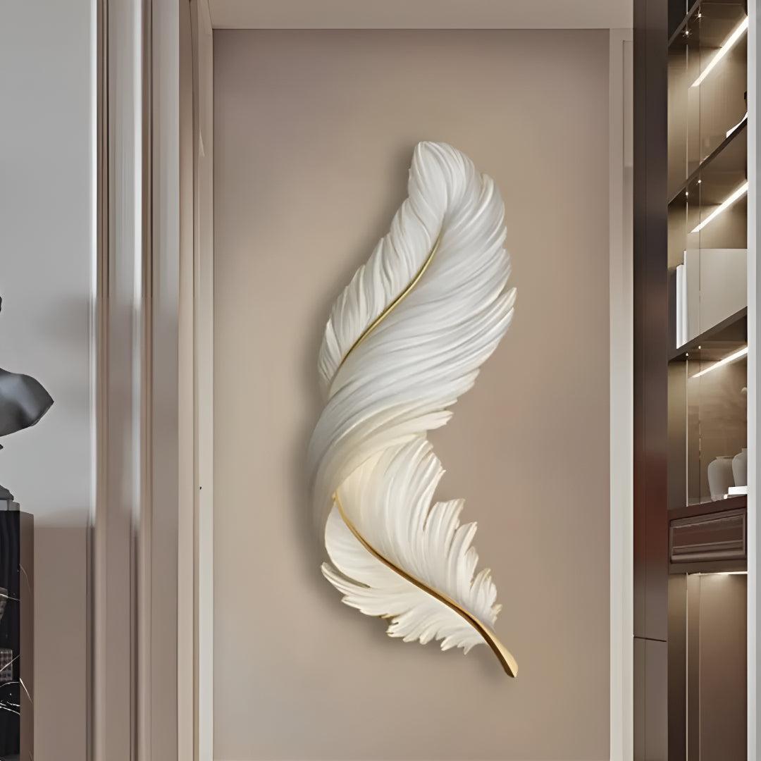 Decorative Feather In The Wind Wall Sconce With Artistic Illumination